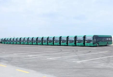 Bakıda "Albalılıq elektrik avtobus deposu" 