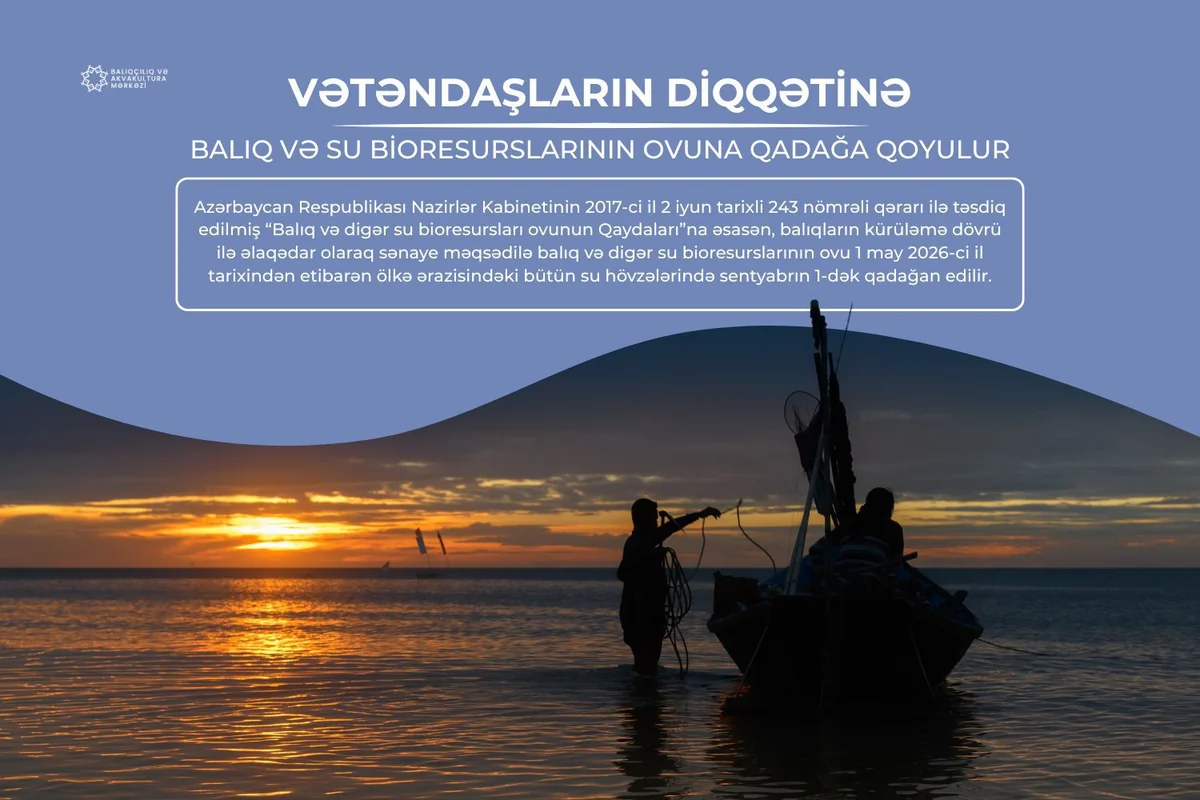 Azərbaycanda bu gündən balıq ovu 