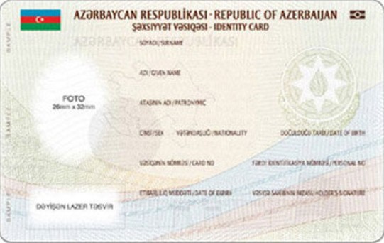 Azərbaycanda şəxsiyyət vəsiqəsinin forması 