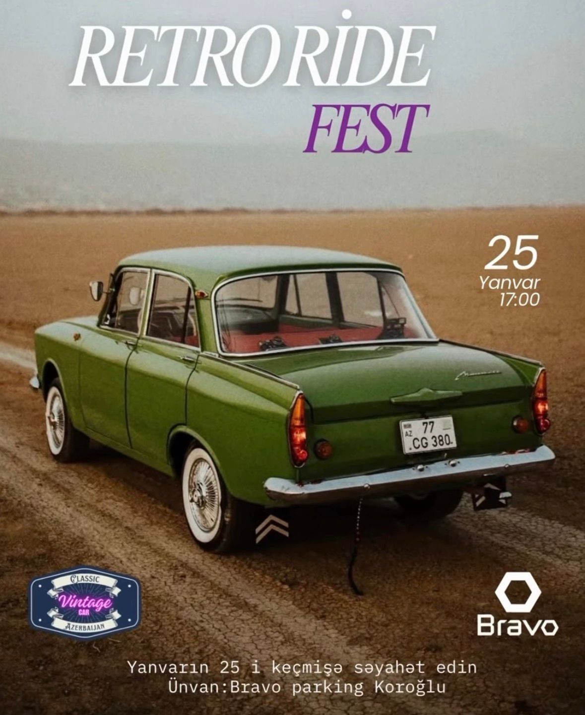 Bakıda “Keçmişə səyahət” retro-avtomobil 