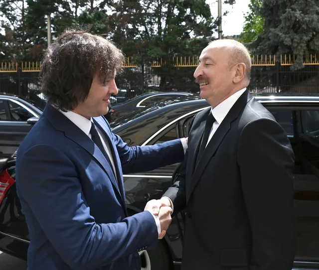 İlham Əliyevin İrakli Kobaxidze ilə 
