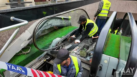 Bakıda eskalatorların genişmiqyaslı 