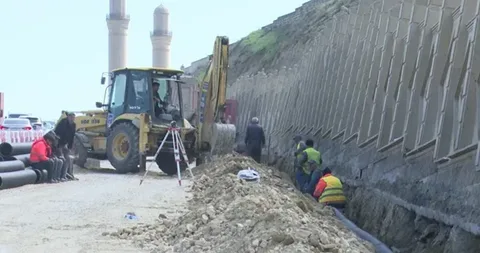 Bibiheybət yolunda bərpa işləri 