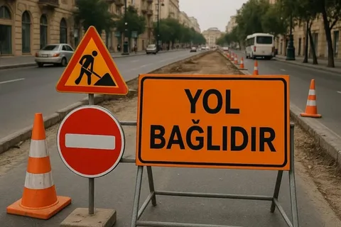 Bakının mərkəzində üç küçədə hərəkət 