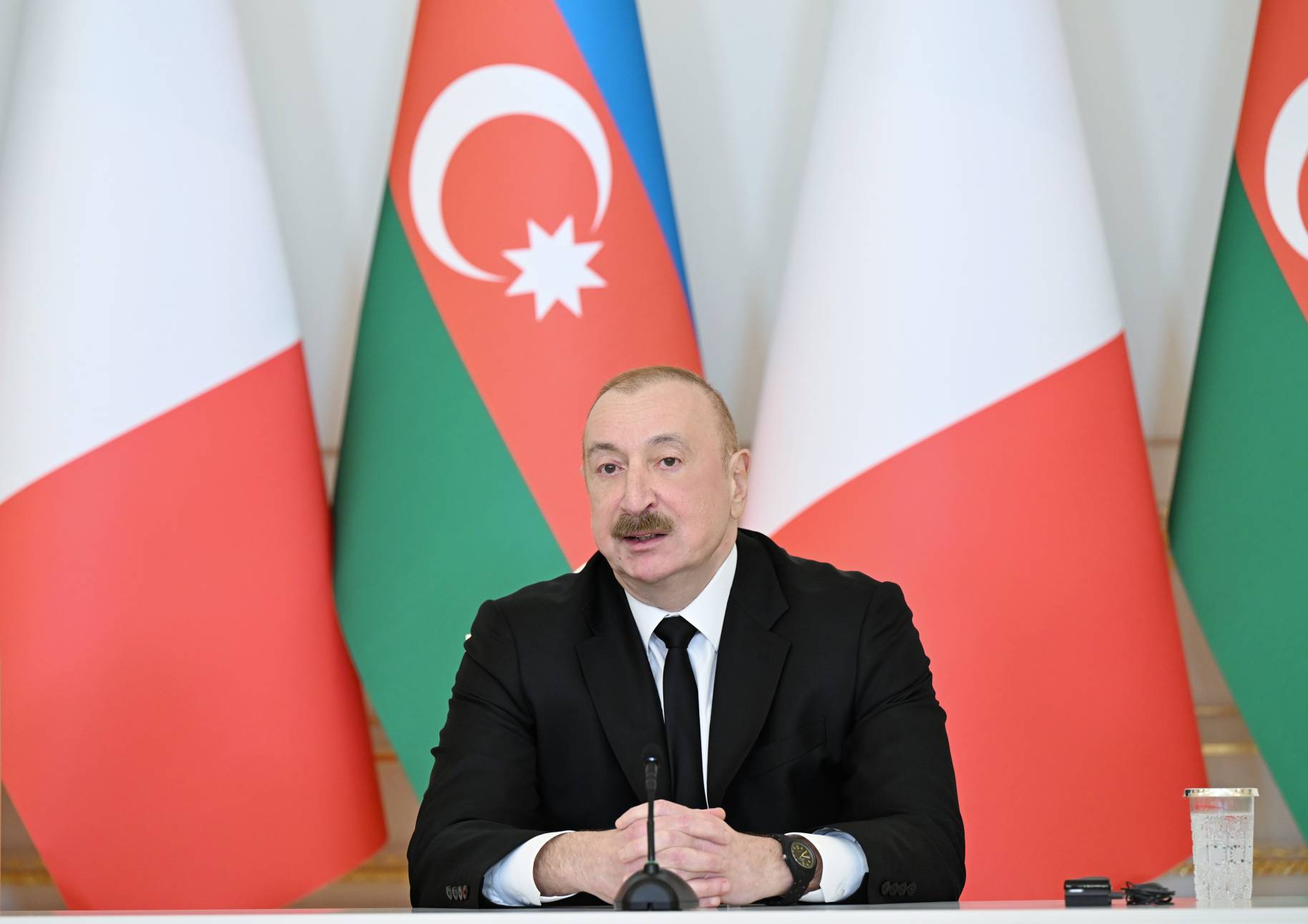 İlham Əliyev: İtaliya Qarabağda həyata keçirilən layihələrdə 