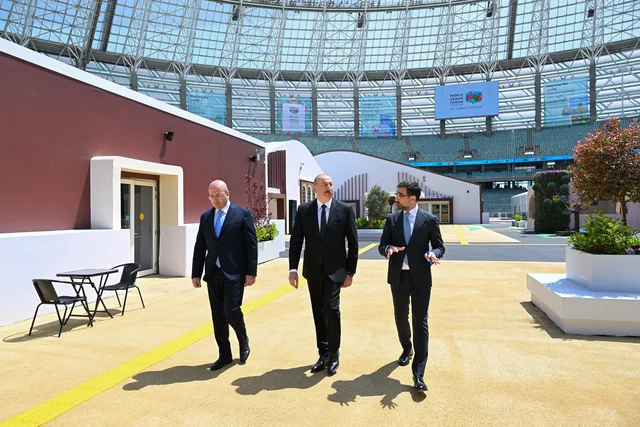 Prezident İlham Əliyev Bakı Olimpiya Stadionunun ərazisində WUF13 ilə bağlı 