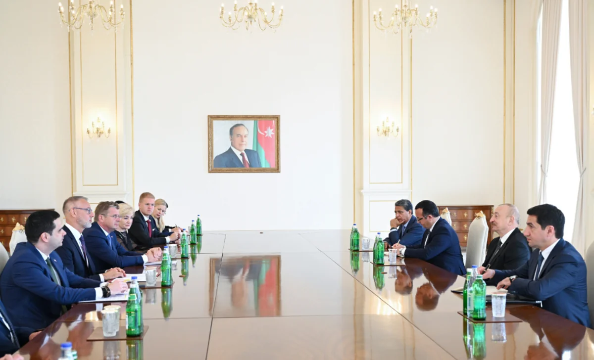 İlham Əliyev Slovakiya Milli Şurası sədrinin başçılıq etdiyi 