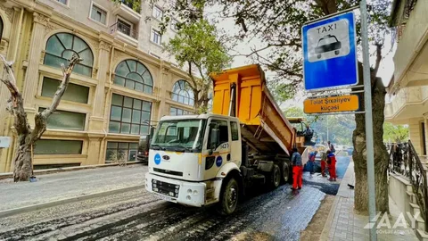 Bakının bu mərkəzi yollarında 