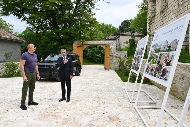 Prezident İlham Əliyev Şuşada "Yasəmən" hotelinin yeni korpusları 