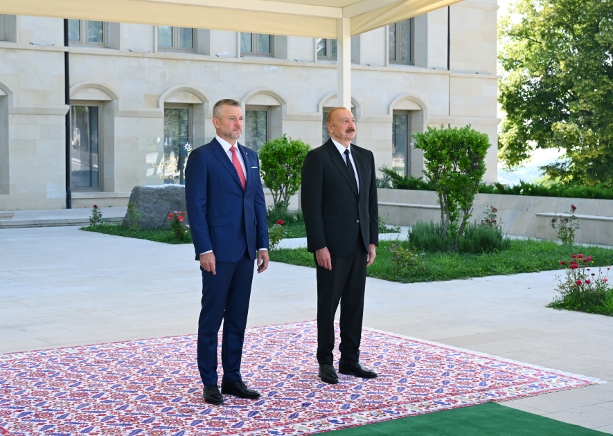 Slovakiya Prezidentinin Şuşada rəsmi qarşılanma