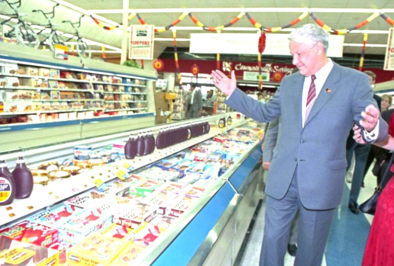 Yeltsini təəccübləndirən supermarket: