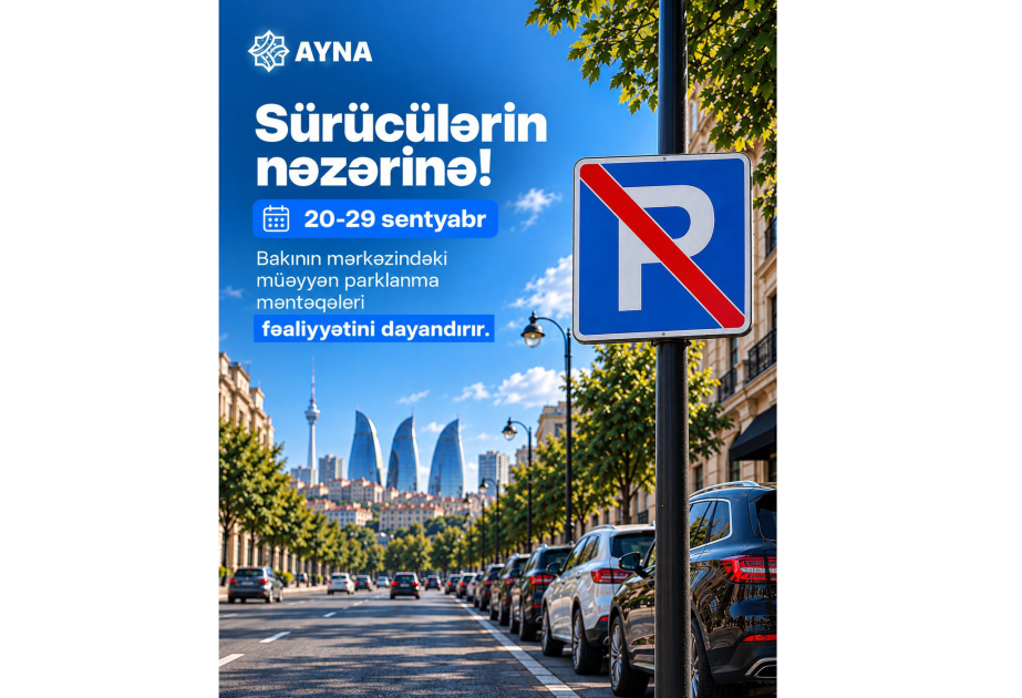 Bakının mərkəzində bəzi parklanma yerləri 