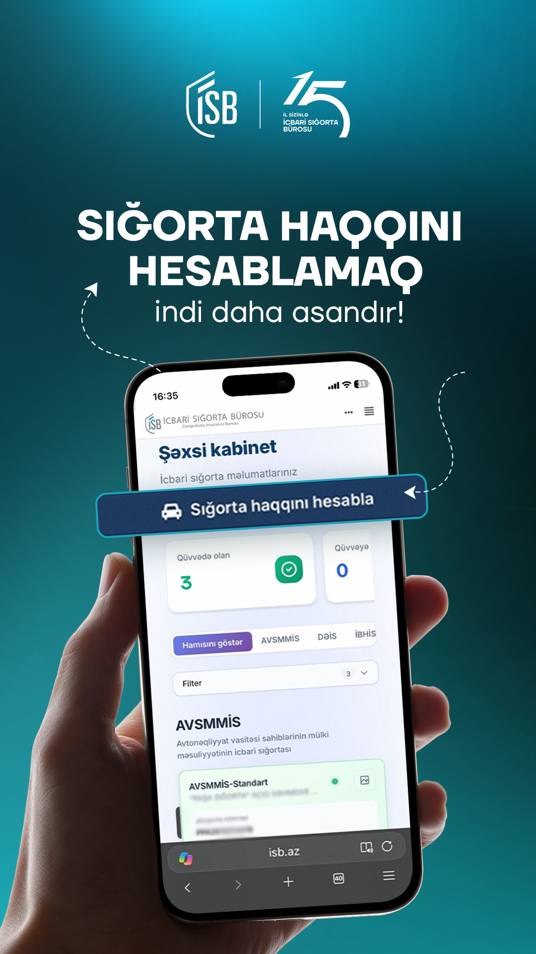 “Sığorta haqqını hesabla” xidmətindən istifadə ilə bağlı 