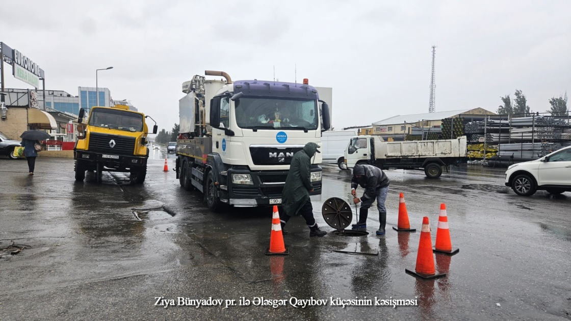 Bakının iki rayonunda yollarda 