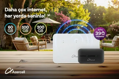 “Azercell”dən “MiFi” və “Wi-Fi” cihazı əldə et, internetdən 